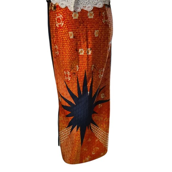 Vtg 60's-70's Adelaar by Aristocrat Quilted Maxi Skirt Op-Art Honeycomb Patterns - Picture 4 of 10